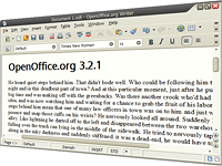 Screenshot of OpenOffice.org Writer