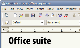 Image showing screenshot of OpenOffice.org Writer